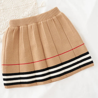 2023 Spring Autumn Girls Knitted 2 Pieces Suit Top+skirt Fall Sets for Children Girls Clothing  Kids Clothes