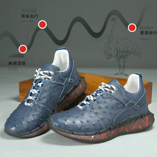 BATMO 2023 new arrival Fashion Ostrich skin causal shoes men,male Genuine leather shoes PDD35