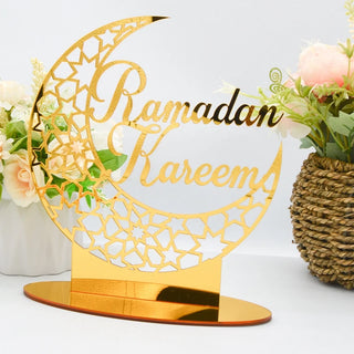 Eid Mubarak Acrylic Ornament Ramadan Decoration 2024 EID Decor For Home Ramadan Kareem Islamic Muslim Party Eid Al-Fitr Supplies