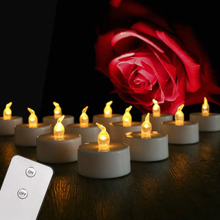Flameless LED Electronic Candle with or without Remote LED Lighting Flickering Flame Tea Light for Halloween Christmas Home Deco