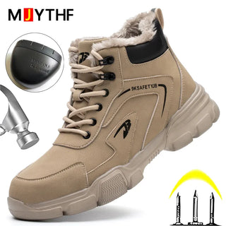 Men's Work Steel Toe Shoes Light Comfort Security Boots