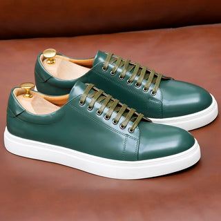 Leather Sneakers, Men's Shoes.