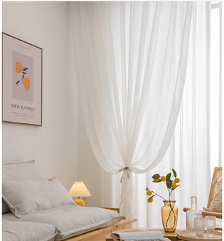 European Light Luxury Curtains for Living Room Milk Tea Color Bedroom Flannel Drapes Solid Color Window Curtain Custom