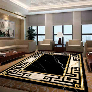 Marble Large Carpets for Living Room Gold Luxury Decoration Bedroom Area Rug Fluffy Washable European Parlor Coffee Tables Mat