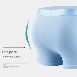 4pcs Boxer Shorts Men's Ice Silk Underwear Cool Underpants Breathable Sexy Thin Panties U Convex Lingerie Wholesale Lots L-6XL
