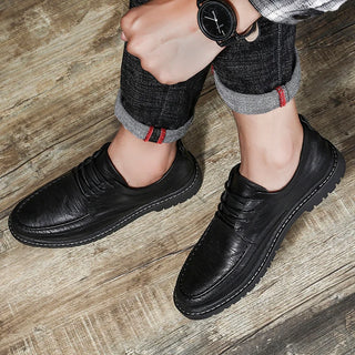 2021 New Men's Quality Leather Shoes British Business lace up fashion black Soft Leather Man Split Leather Dress Shoes men