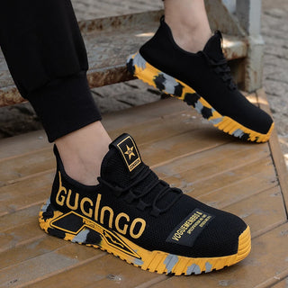 2023 New Work Shoes Sneakers Men Boots Steel Toe Cap Safety Shoes Men Indestructible Security Boots Puncture-Proof Work Boots