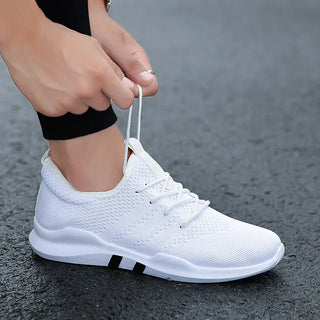 2022 Summer New Flying woven running shoes men's casual sports shoes Men Footwear Breathable Mesh Light Walking sneaker