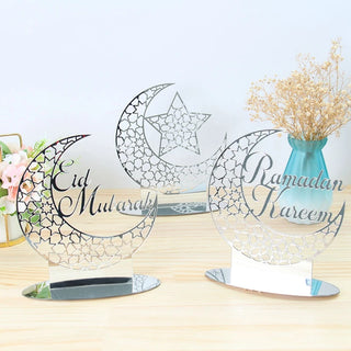 Eid Mubarak Acrylic Ornament Ramadan Decoration 2024 EID Decor For Home Ramadan Kareem Islamic Muslim Party Eid Al-Fitr Supplies