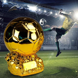 25cm Golden Ballon Football Excellent Player Award Competition Honor Reward Spherical Trophy Customizable Best Gift Home Decor