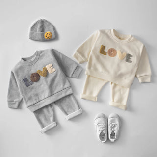 Infantil Newborn Baby Girl Boy Outfits Spring Babies Clothes Little Boy Pullover + Trousers Kids Clothings Sets  Baby Clothes
