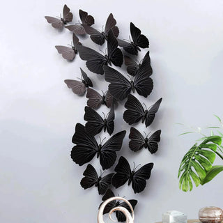 12Pcs 3D Butterfly Wall Stickers PVC Self Adhesive Wallpaper Colorful Butterfly Wall Sticker Living Room Window Decal Home Decor