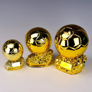 25cm Golden Ballon Football Excellent Player Award Competition Honor Reward Spherical Trophy Customizable Best Gift Home Decor