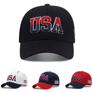 Fashion Fastball Cap Classic USA Embroidered American Flag Baseball Cap For Men Women Snapback Hat Unisex Hip Hop Hats