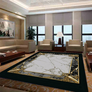 Marble Large Carpets for Living Room Gold Luxury Decoration Bedroom Area Rug Fluffy Washable European Parlor Coffee Tables Mat