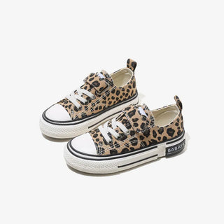 Babaya Children's Canvas Shoes Girls Casual Shoes Breathable 2023 Spring New Leopard Print Boys Shoes Baby Kids Shoes for Girl