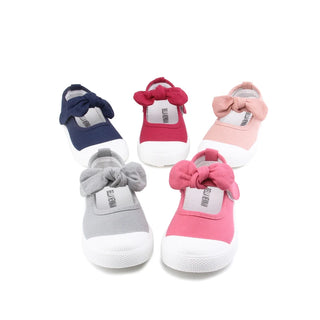 Baby Girl Shoes Canvas Casual Kids Shoes With Bowtie Bow-knot Solid Candy  Girls Sneakers Children Soft Shoes 21-30 Classic