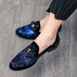 Men Evening formal Dress Rhinestone Shoes Loafers Casual Prom Wedding Party