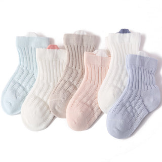 Ultra-thin Children's Socks Three-dimensional Pure Cotton Mesh Breathable Sweat Absorption