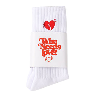 Heartbroken Street Embroidered Socks